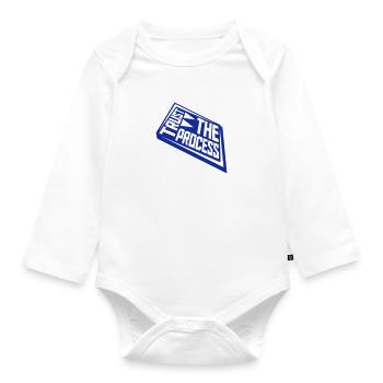 trust the process Quote - Organic Longsleeve Baby Bodysuit - white - Front
