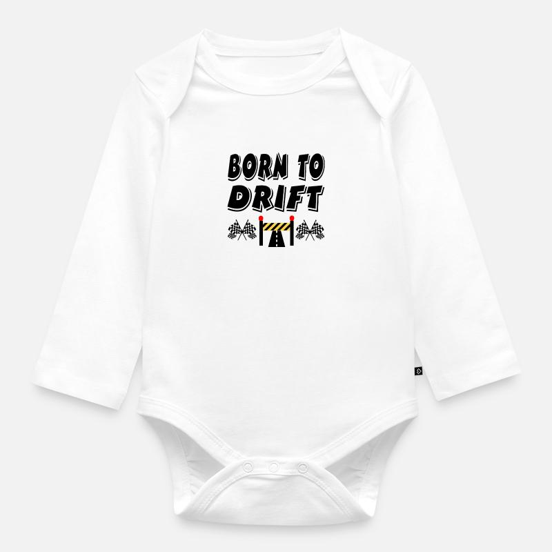 Auto - Baby Bio-Langarm-Body - Weiß