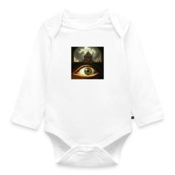 Secret Eye - Organic Longsleeve Baby Bodysuit - white - Front
