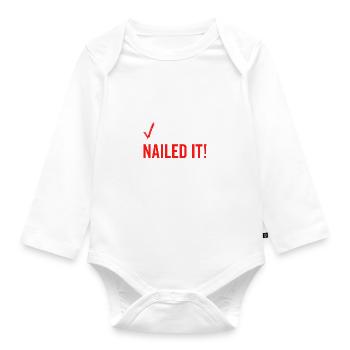 Retirement To Do List Wake Up Nailed It - Organic Longsleeve Baby Bodysuit - white - Front