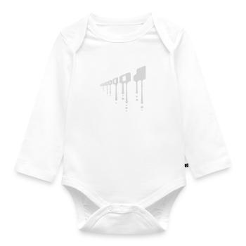 Binary Code Program Language - Organic Longsleeve Baby Bodysuit - white - Front