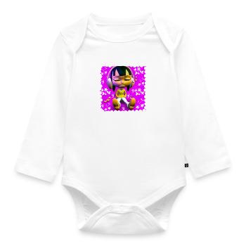 LUSTIGE MUSIK ILLUSTRATION 11 - Baby Bio-Langarm-Body - Weiß - Vorne