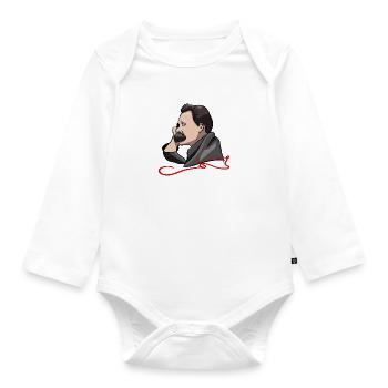 Nietzsche - Organic Longsleeve Baby Bodysuit - white - Front