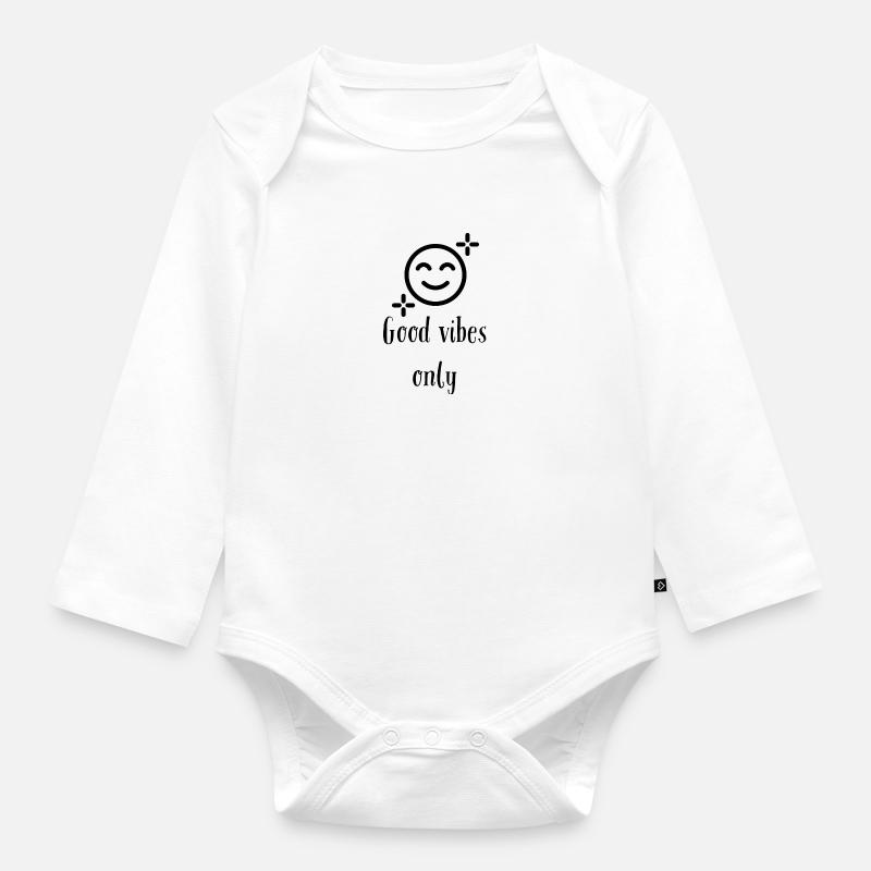 Bonnes vibrations - Body Bébé bio manches longues - blanc