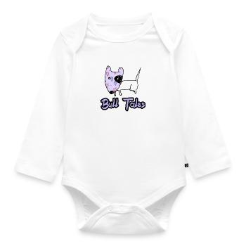 Bull Terrier, American Staff - Organic Longsleeve Baby Bodysuit - white - Front