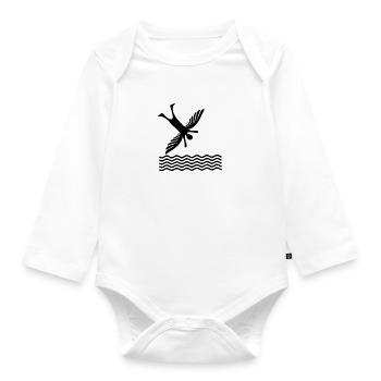 Icarus - Organic Longsleeve Baby Bodysuit - white - Front