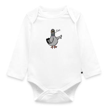 Gurren / Buh-Taube - Baby Bio-Langarm-Body - Weiß - Vorne