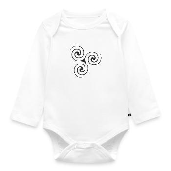 Vertebra - Organic Longsleeve Baby Bodysuit - white - Front