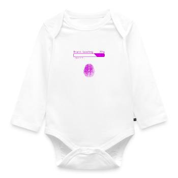 Belastung des Gehirns - Baby Bio-Langarm-Body - Weiß - Vorne