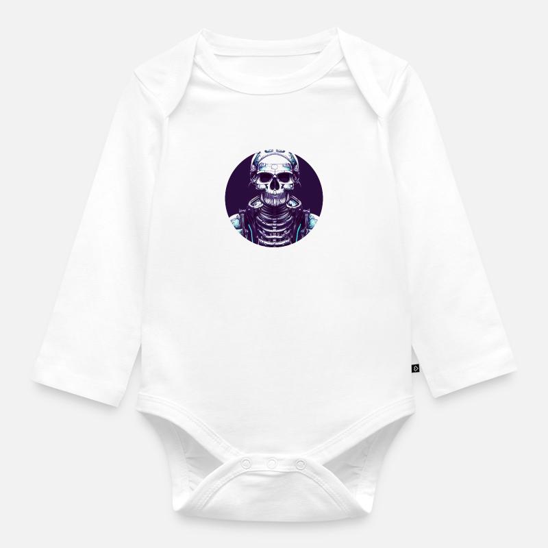 Skeleton - Abstract - Art - Baby Bio-Langarm-Body - Weiß