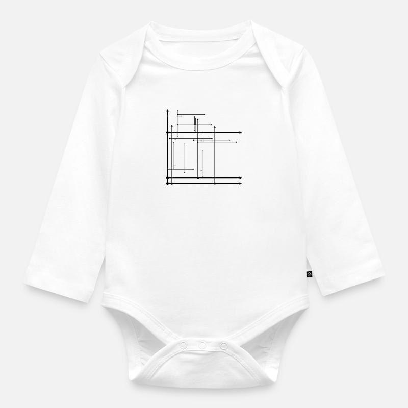 Pfeilen - Baby Bio-Langarm-Body - Weiß