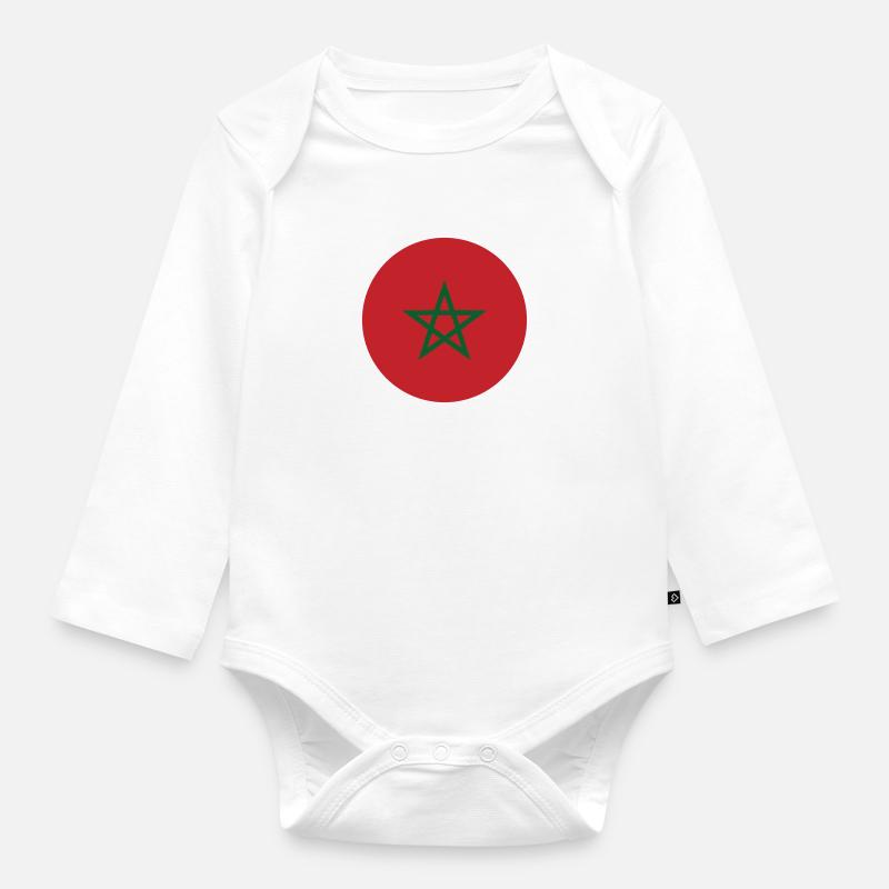 morocco - Body Bébé bio manches longues - blanc