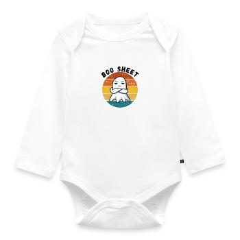 Boo sheet - Body Bébé bio manches longues - blanc - Devant