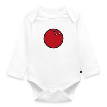 bowling ball 2510 - Organic Longsleeve Baby Bodysuit - white - Front