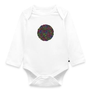 Labyrinth - Baby Bio-Langarm-Body - Weiß - Vorne