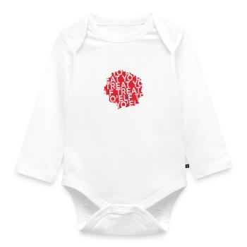 Santa Bubaprints Comic Present Humor Dinosaurs - Organic Longsleeve Baby Bodysuit - white - Front