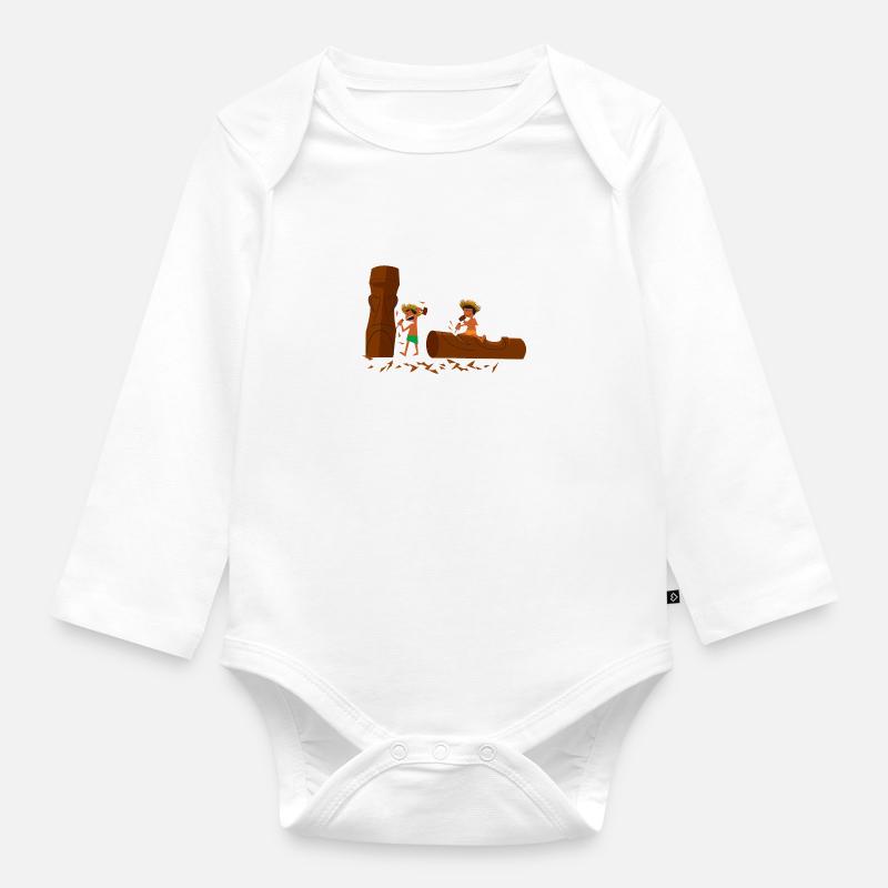 Sculpteurs de Tikis - Body Bébé bio manches longues - blanc