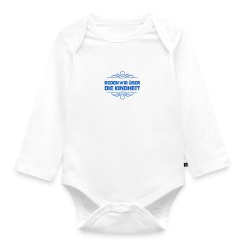 Reden wir über die Kindheit - Baby Bio-Langarm-Body - Weiß - Vorne