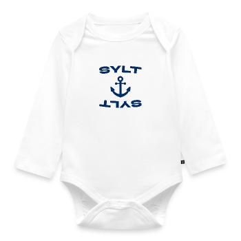 Sylt - North Sea - Germany - Kampen - Island - Organic Longsleeve Baby Bodysuit - white - Front