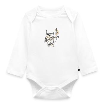 Let the good times roll, Frensh script, paintball - Organic Longsleeve Baby Bodysuit - white - Front
