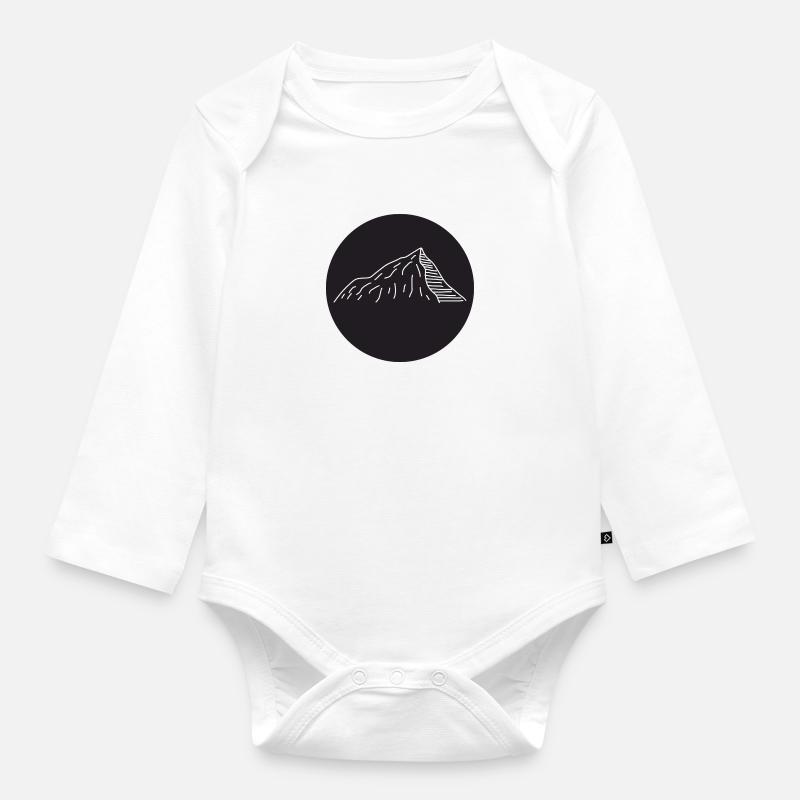 Mountain - Baby Bio-Langarm-Body - Weiß