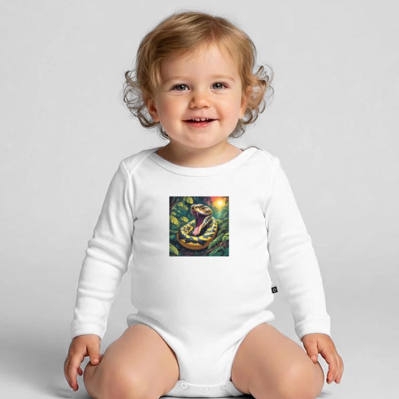 Serpent python Body Bébé bio manches longues