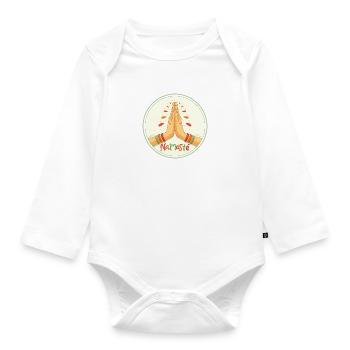 Namaste - Organic Longsleeve Baby Bodysuit - white - Front