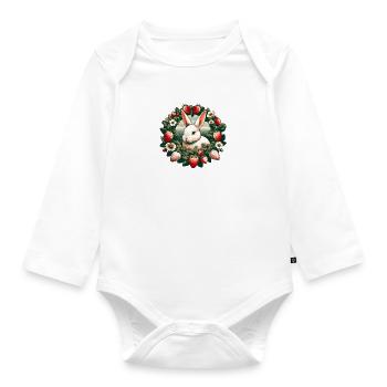 Hase Hase - Baby Bio-Langarm-Body - Weiß - Vorne