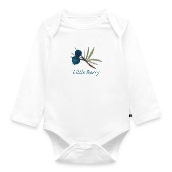 Blaubeeren Ranke - Baby Bio-Langarm-Body - Weiß - Vorne