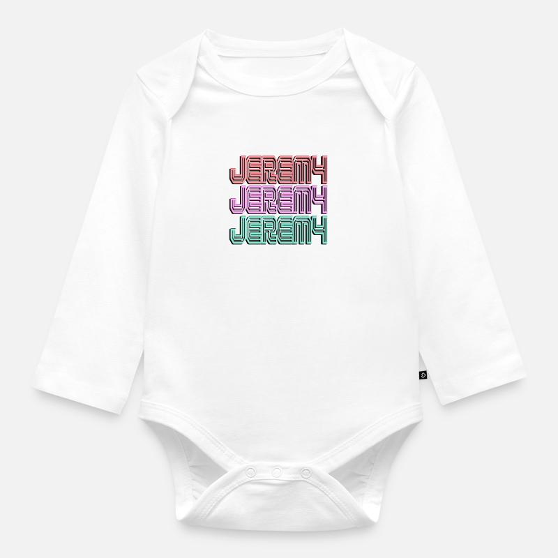 Jérémie2 - Body Bébé bio manches longues - blanc
