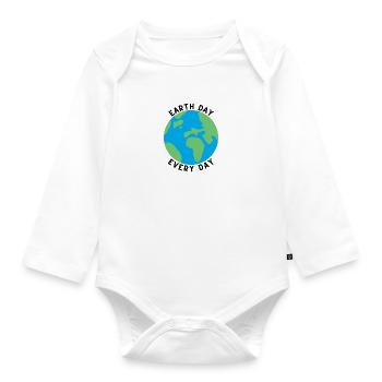 Jour de la Terre Tous les jours - Body Bébé bio manches longues - blanc - Devant
