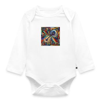 Key - Organic Longsleeve Baby Bodysuit - white - Front