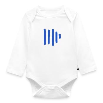 Sound Paint Bars - Baby Bio-Langarm-Body - Weiß - Vorne