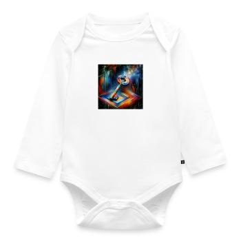 Key - Organic Longsleeve Baby Bodysuit - white - Front