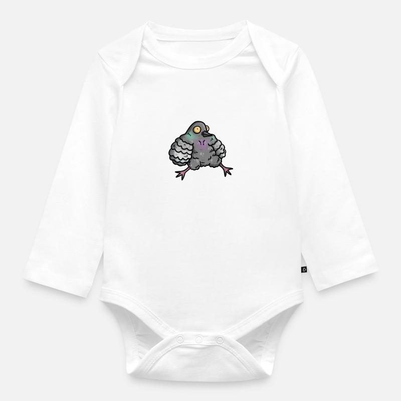 colombe - Body Bébé bio manches longues - blanc