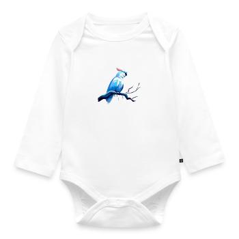 Kakadu auf Ast - Baby Bio-Langarm-Body - Weiß - Vorne