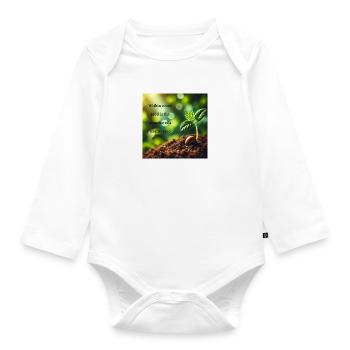 Nature - Organic Longsleeve Baby Bodysuit - white - Front