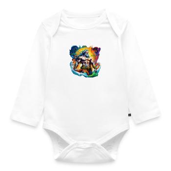 Der Mann - Baby Bio-Langarm-Body - Weiß - Vorne