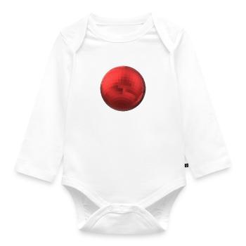 Red Sphere - Organic Longsleeve Baby Bodysuit - white - Front