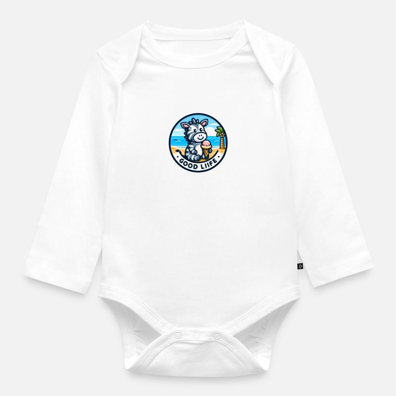 Good life - Body Bébé bio manches longues - blanc