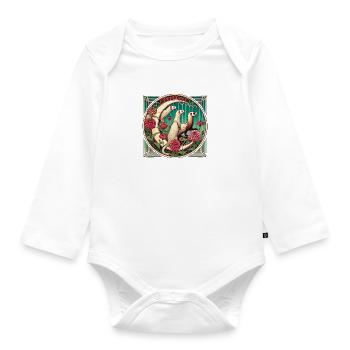 Frettchen - Baby Bio-Langarm-Body - Weiß - Vorne