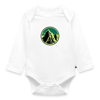 Mountains Mountains - Organic Longsleeve Baby Bodysuit - white - Front