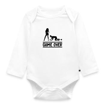 ehepaar game over - Baby Bio-Langarm-Body - Weiß - Vorne