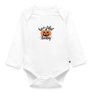Boo-tiful Bébé Citrouille d’Halloween - Body Bébé bio manches longues - blanc - Devant