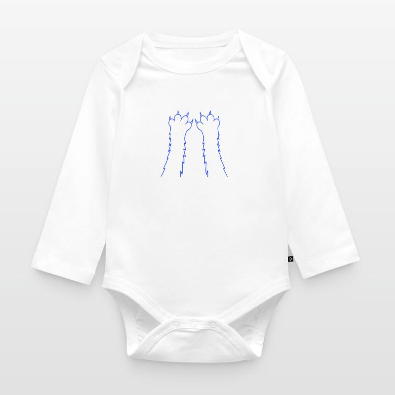 Cats, claws, paws, paws, sharp claws, scratching Organic Longsleeve Baby Bodysuit