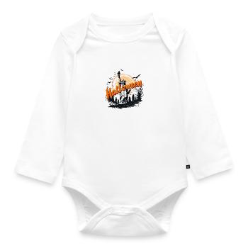 Statue de la Liberté Halloween | Effrayant NYC H - Body Bébé bio manches longues - blanc - Devant
