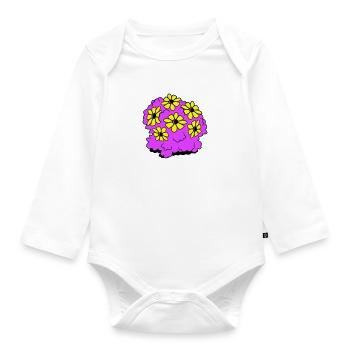 Pretty 6 Flowers Shrub Shrub Flowers Plant - Organic Longsleeve Baby Bodysuit - white - Front