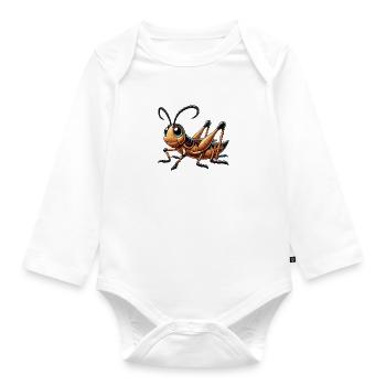 Grasshopper - Organic Longsleeve Baby Bodysuit - white - Front