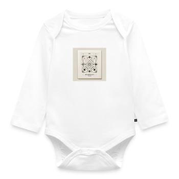 geo pursuit crew - Organic Longsleeve Baby Bodysuit - white - Front