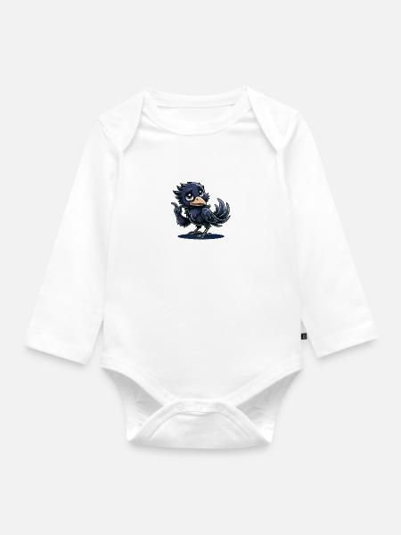 rabe comic - Baby Bio-Langarm-Body - Weiß